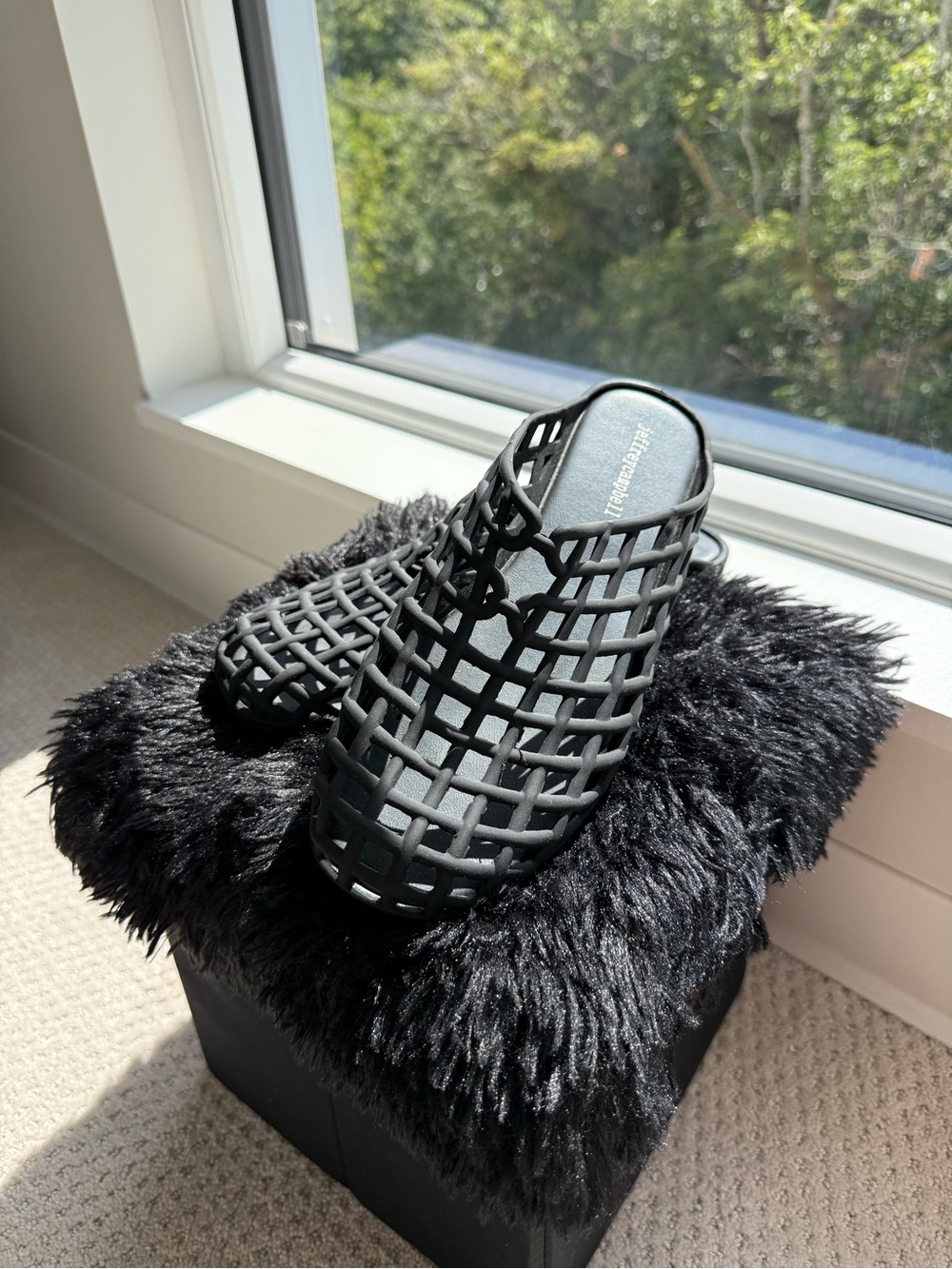 Women’s Black Slip-On Cage Mules - Jeffrey Campbell